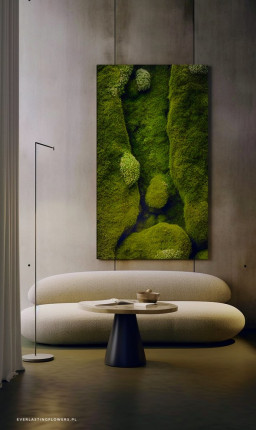 Realizacje, zielone ściany 517 Everlasting art Moss