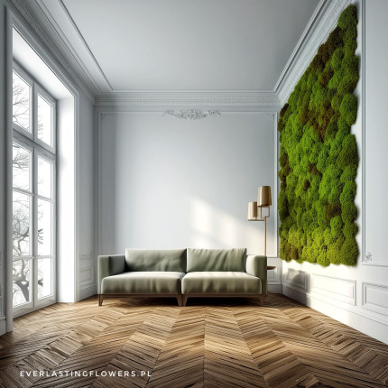 Realizacje, zielone ściany 521 Everlasting art Moss