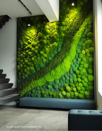 Realizacje, zielone ściany 511 Everlasting art Moss