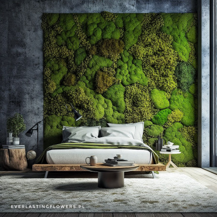 Realizacje, zielone ściany 518 Everlasting art Moss
