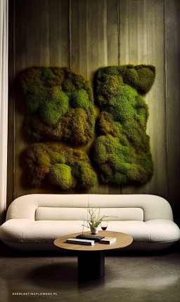 Realizacje, zielone ściany 523 Everlasting art Moss