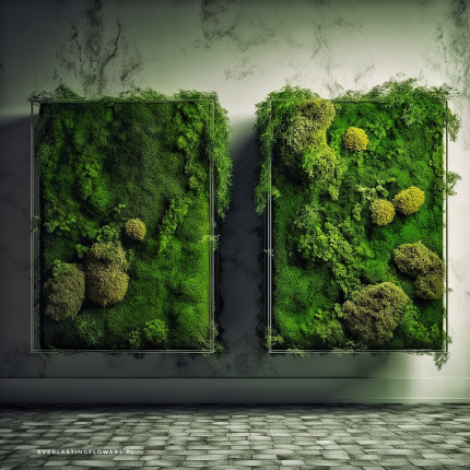 Realizacje, zielone ściany 525 Everlasting art Moss