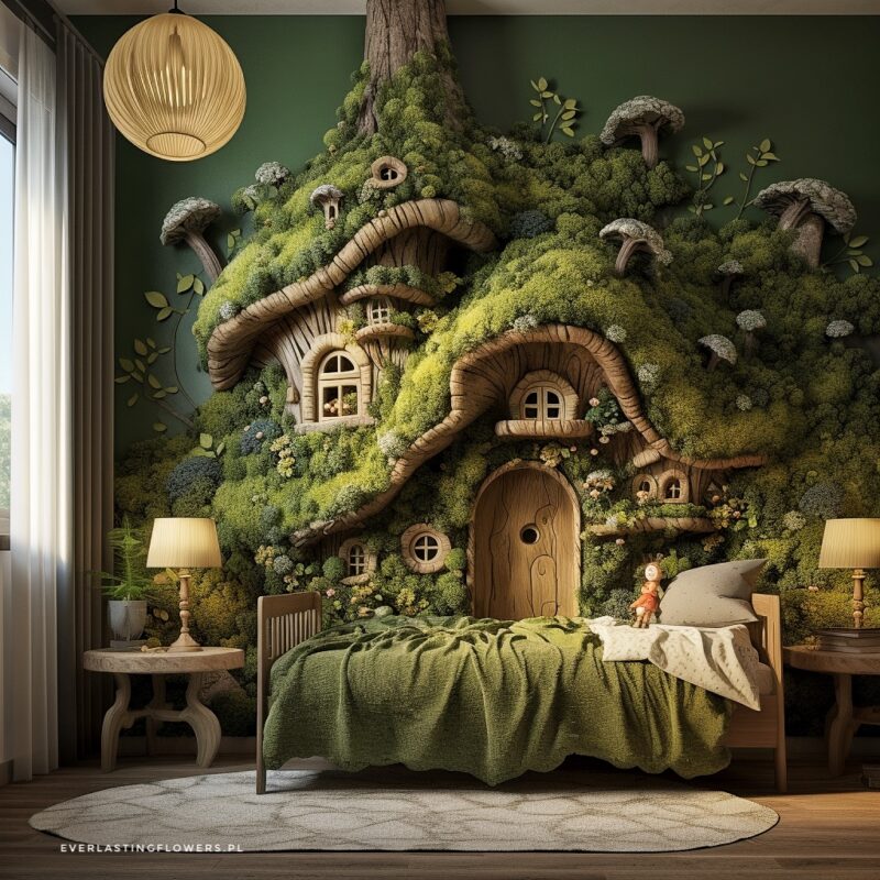everlastingflowers.pl childrens room moss decorations on the wa 3b390602 4196 4407 be9d 36f3415411f7