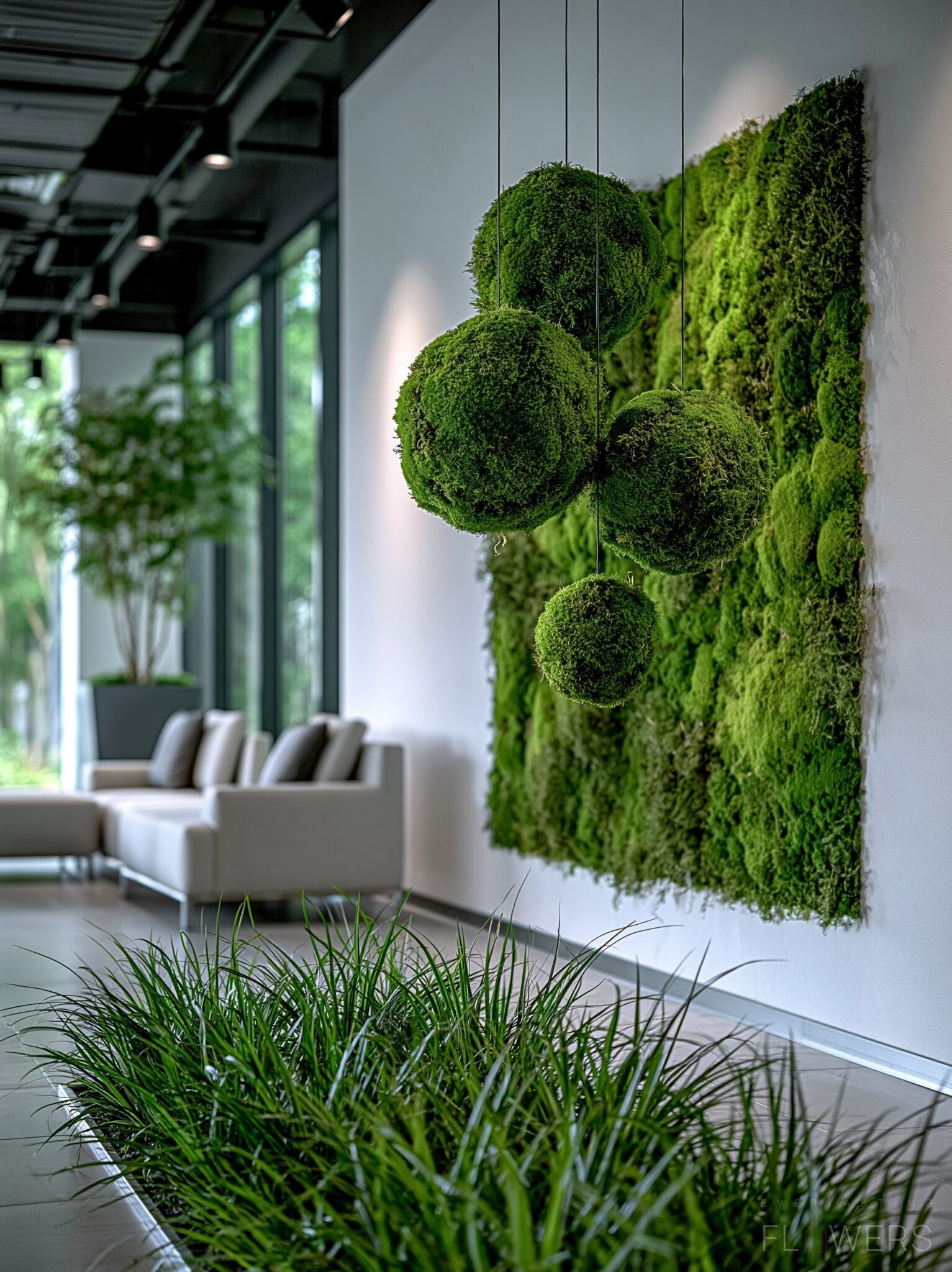 Poznań 3 Kompozycja Forest 3D z naturalnego mchu i roślin stabilizowanych